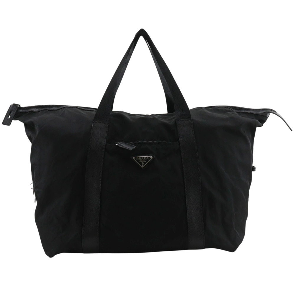 Prada Boston Bag Open 2Way Shoulder Bag Black